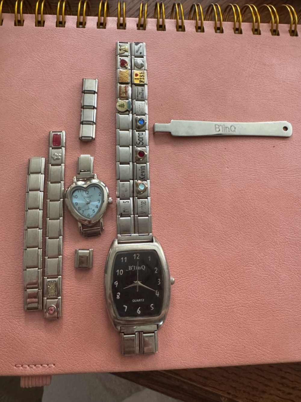 B'linQ Italian charm bracelet starter kit and two watch faces !!!